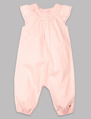 2 Piece Pure Cotton Romper & Hat Outfit Image 2 of 5