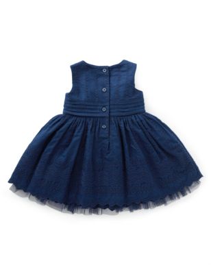 2 Piece Pure Cotton Shiffly Embroidered Dress with Knickers | M&S