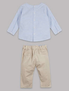 2 Piece Pure Cotton Shirt with Chinos Image 2 of 5