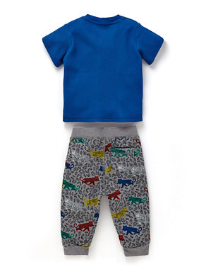 2 Piece Pure Cotton T-Shirt & Joggers Outfit Image 2 of 4