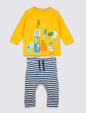 2 Piece Pure Cotton Top & Bottom Outfit Image 2 of 6
