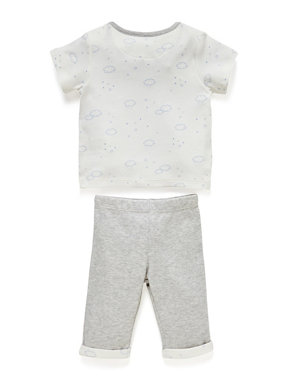 2 Piece Pure Cotton Top & Joggers Outfit Image 2 of 4