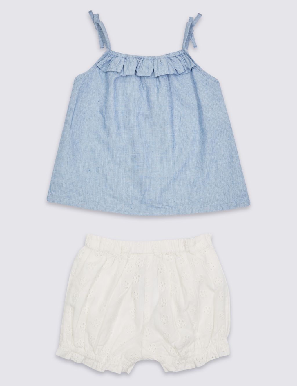2 Piece Pure Cotton Top & Shorts Outfit 1 of 5