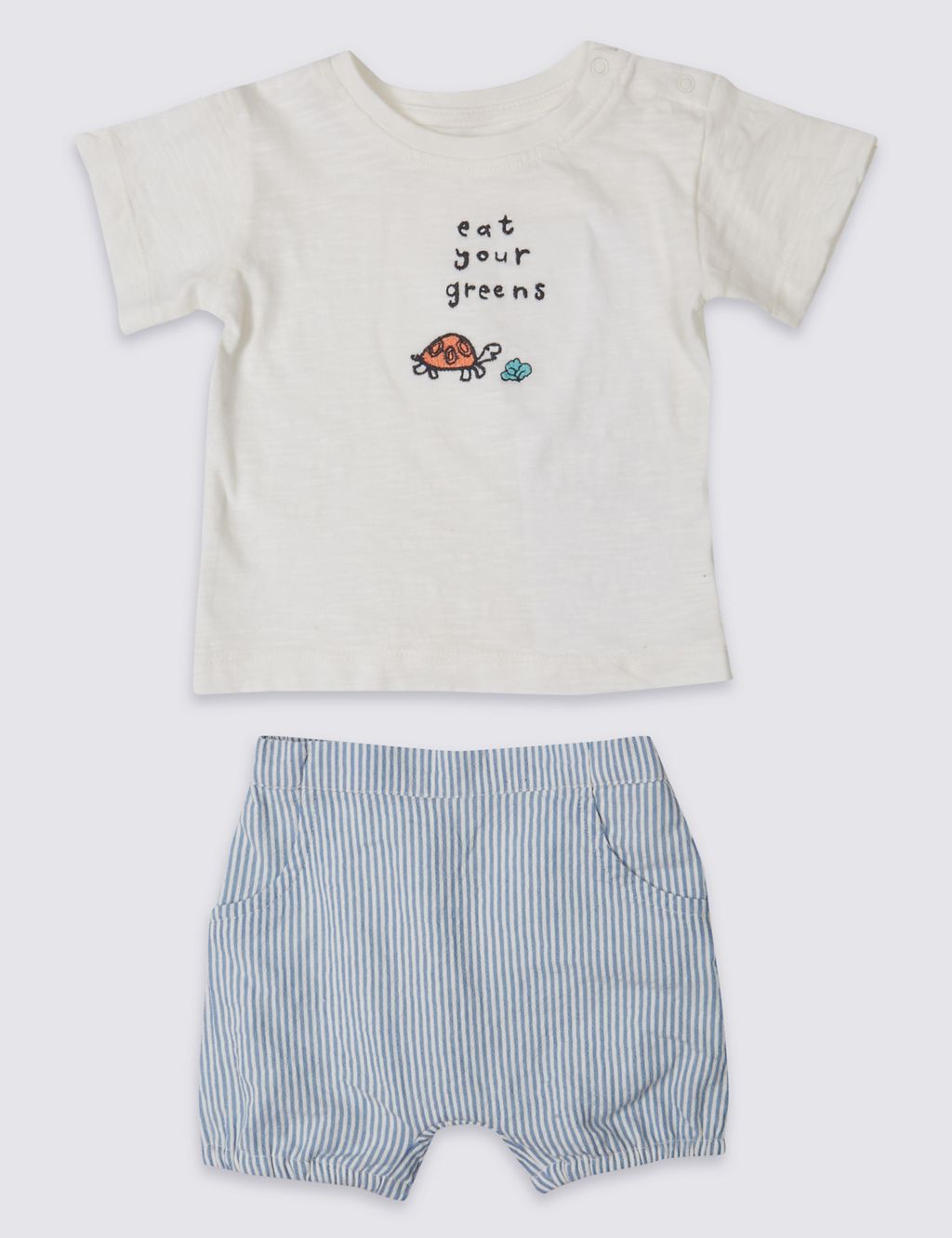 2 Piece Pure Cotton Top & Shorts Outfit 3 of 5