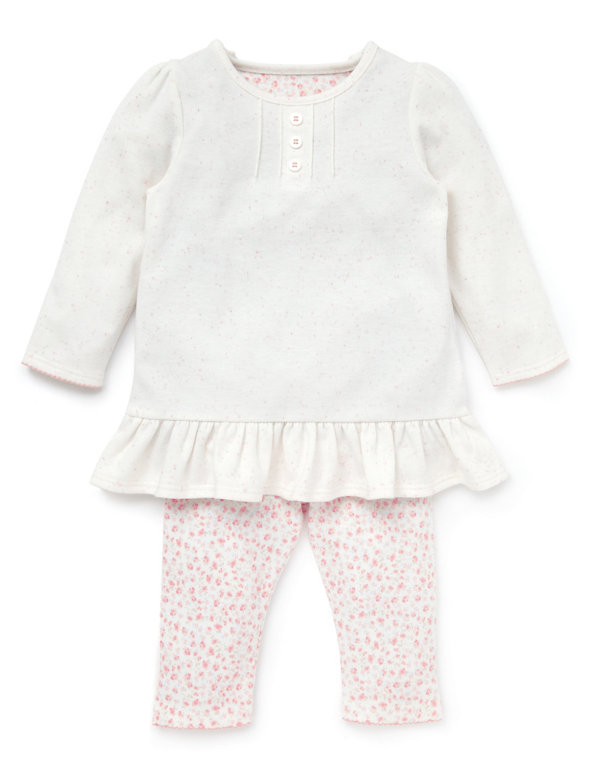 2 Piece Pure Cotton Tunic & Leggings Outfit Image 1 of 2