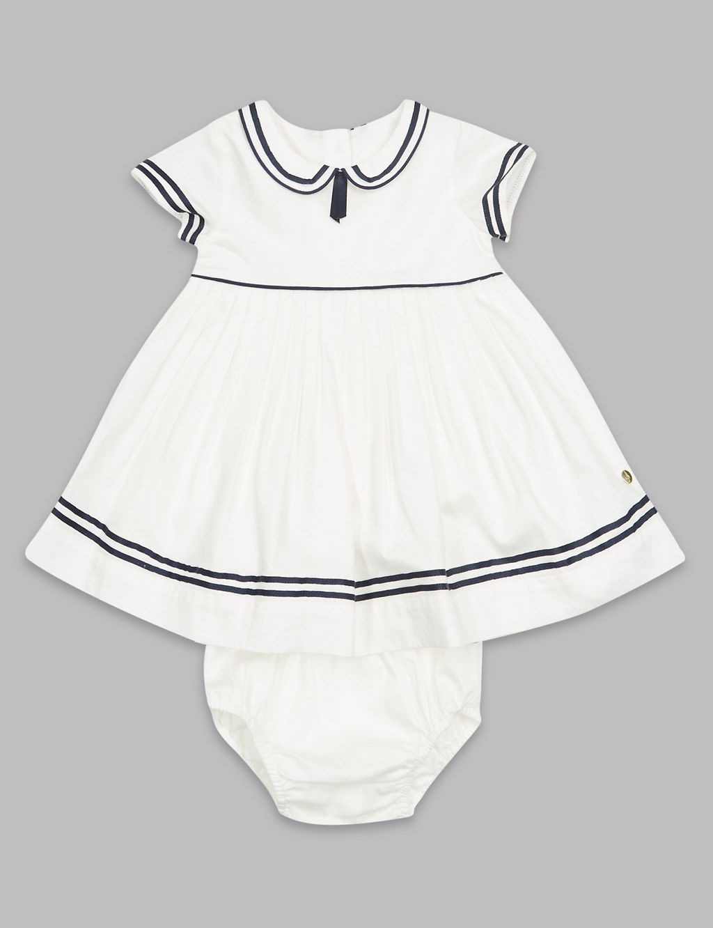 2 Piece Pure Cotton Woven Dress and Knicker 3 of 7