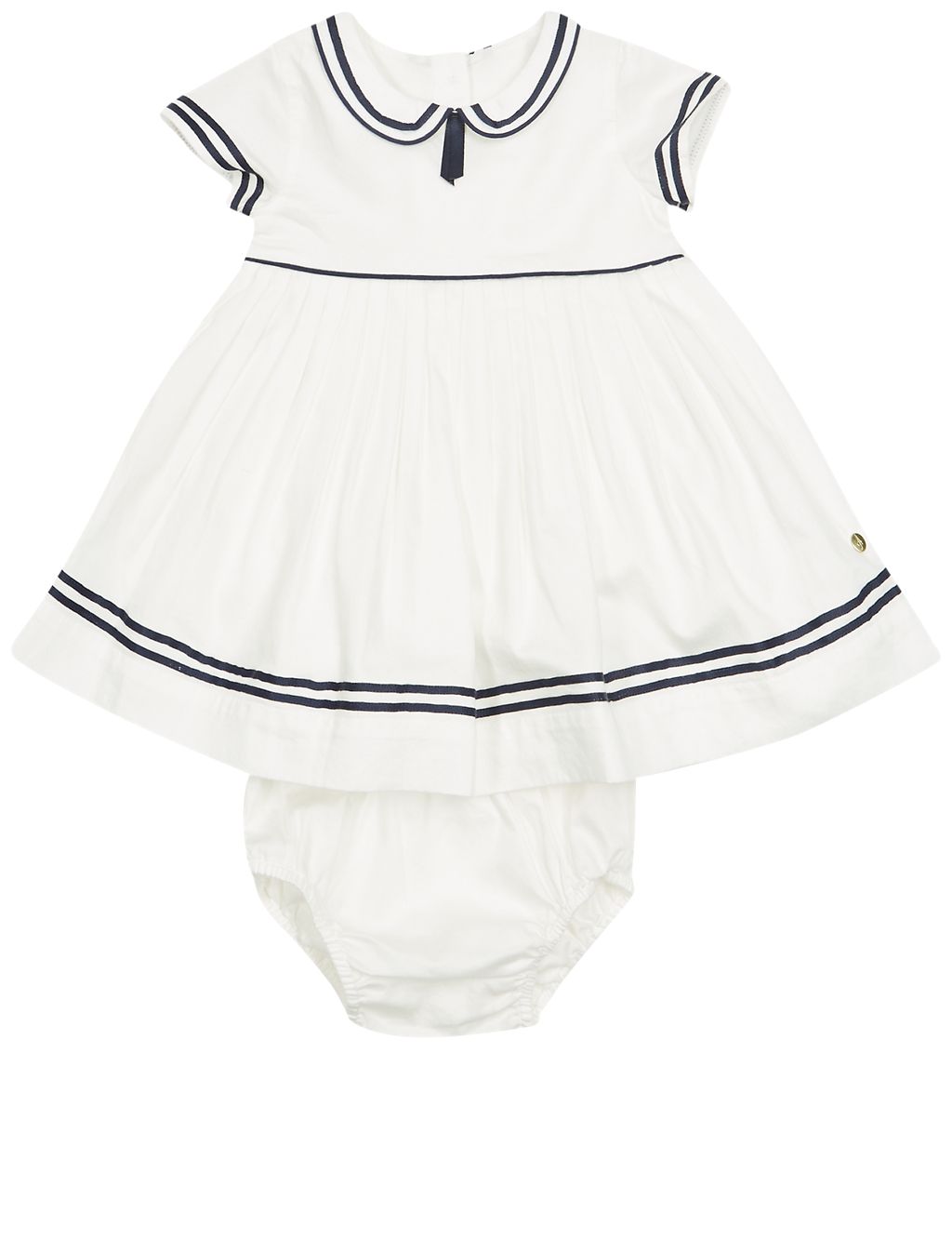 2 Piece Pure Cotton Woven Dress and Knicker 4 of 7