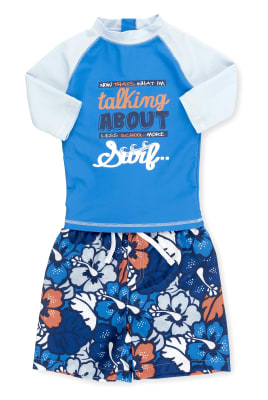 2 Piece Rash Vest & Shorts Swimsuit (17 Years) Indigo Collection M&S