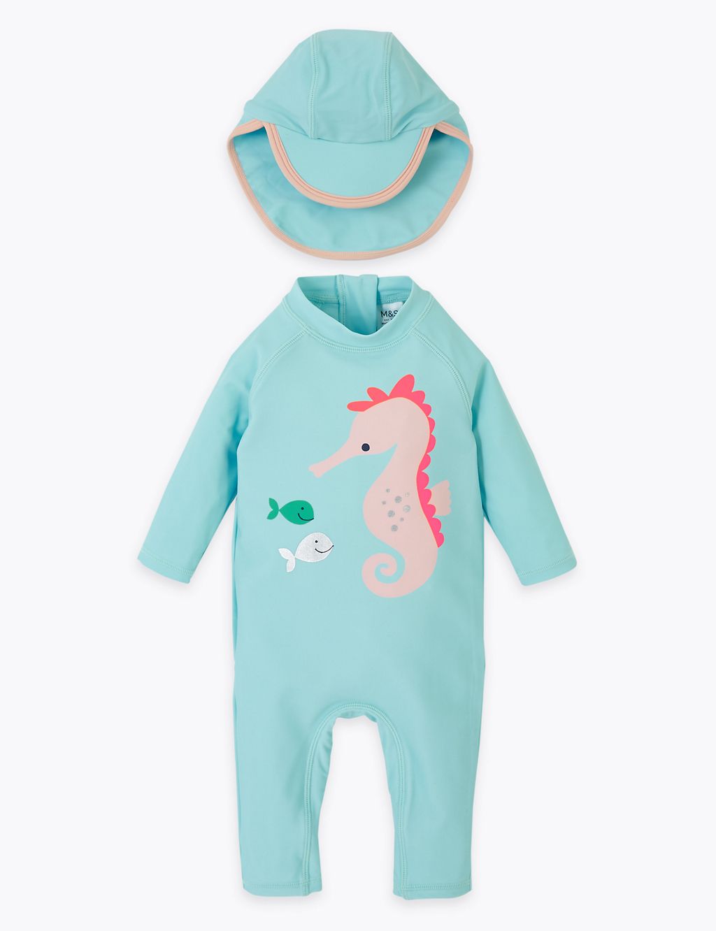 2 Piece Seahorse Long Sleeve Swimsuit (0-3 Yrs) 3 of 3