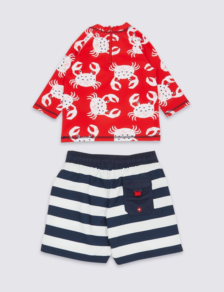 2 Piece Striped Swimsuit Set (3 Months - 7 Years) 2 of 3