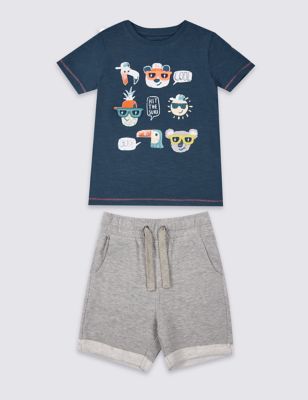 2 Piece T-Shirt & Shorts Outfit (3 Months - 5 Years) Image 2 of 5