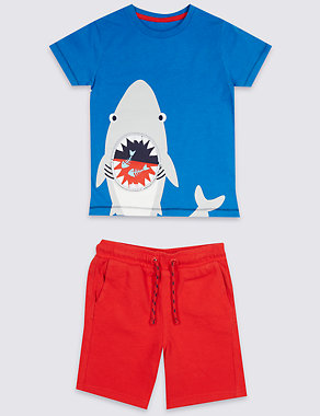 2 Piece Top & Bottom Shark Outfit (3 Months - 7 Years) Image 2 of 5
