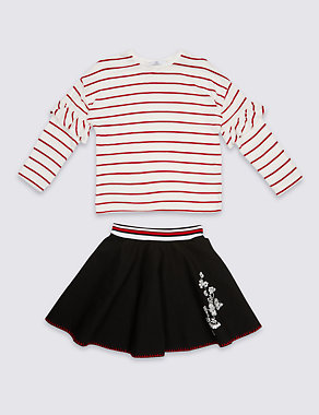 2 Piece Top & Embroidered Skirt Outfit (3-14 Years) Image 2 of 4