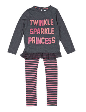 2 Piece Top & Leggings Outfit with StayNEW™ (1-7 Years) Image 2 of 3