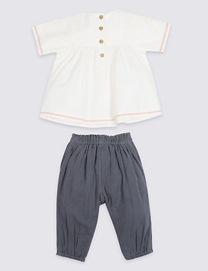 2 Piece Woven Top & Trousers Outfit Image 2 of 5