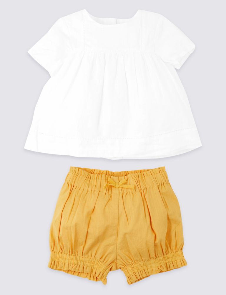 2 Piece Woven Top with Shorts Outfit 1 of 5