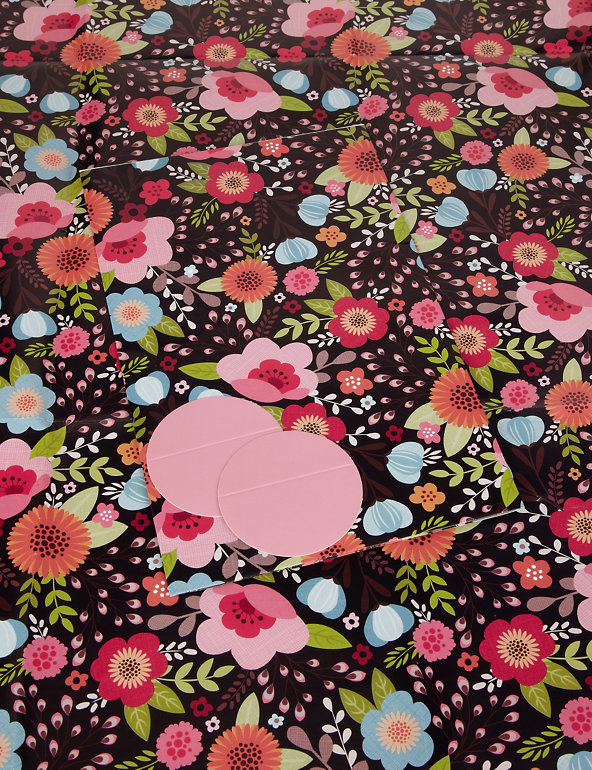 2 Pink Floral Wrapping Paper Image 1 of 1
