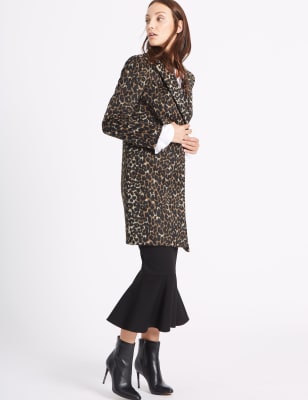 Marks and spencer hot sale animal print coat