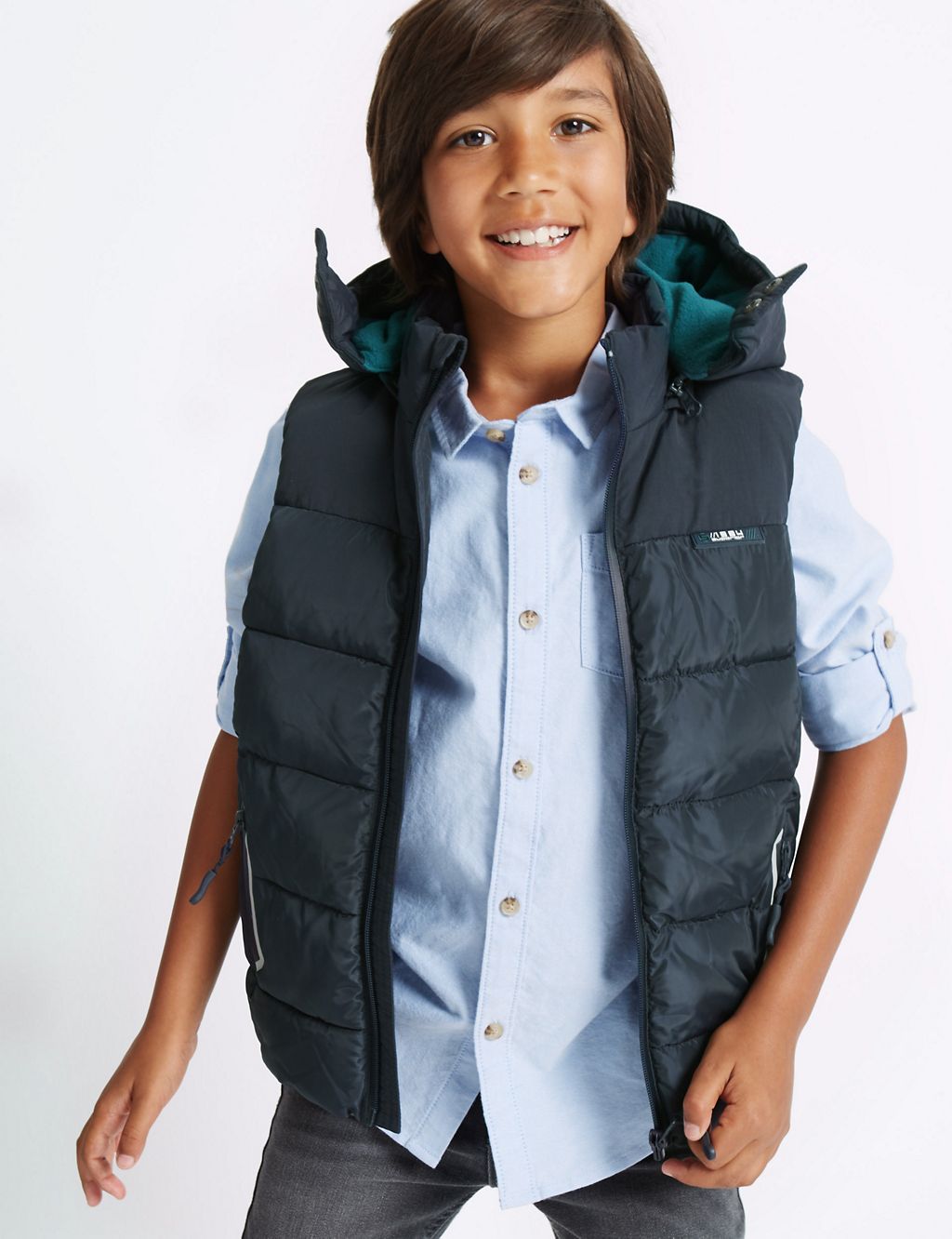 2 Pocket Hooded Gilet with Stormwear™ (3-14 Years) 3 of 6