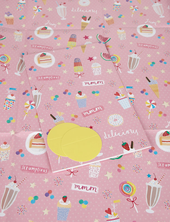 2 Scrumptious Sweet Treats Wrapping Paper Image 1 of 1