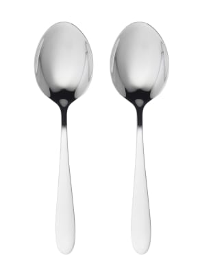 2 Stainless Steel Serving Spoons M&S