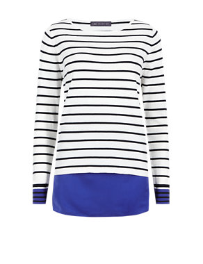 2-in-1 Cotton Rich Striped Jumper Image 2 of 6