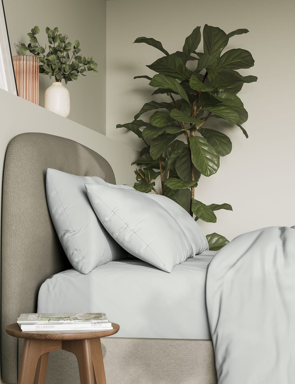 2 pk Pure Cotton 180 Thread Count Pillowcases M&S Collection M&S