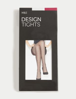 20 Denier Sheer Spot Tights, M&S Collection