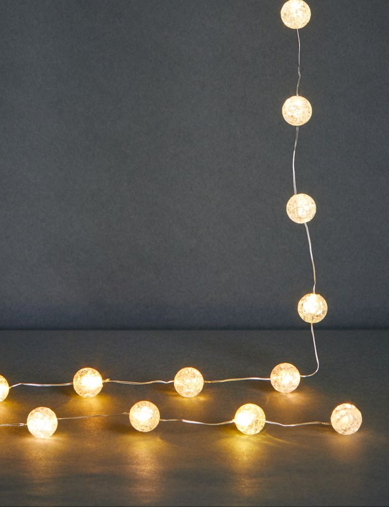 20 Frosted Ball Battery String Lights 1 of 6