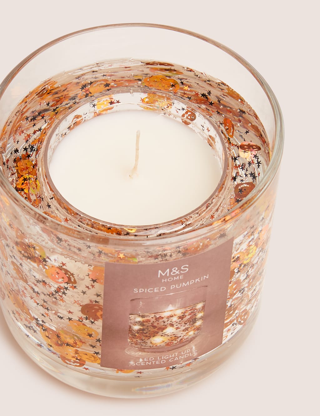 20 Hour Spiced Pumpkin Scented Light Up Candle M&S