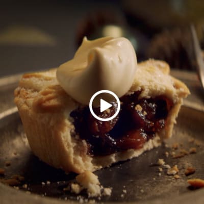 Mince pies and sticky toffee Christmas pudding at the M&S Food Christmas market