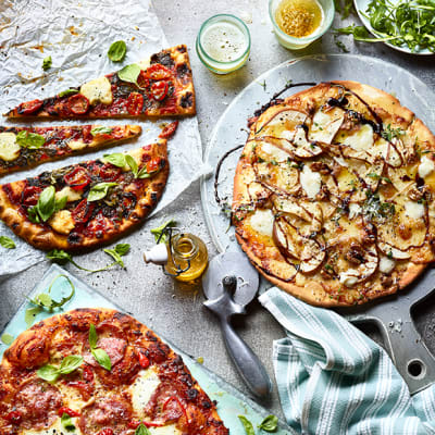 A selection of pizzas