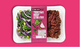 Cook with M&S teriyaki beef stir fry