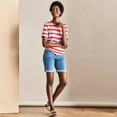 m&s womens denim shorts