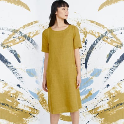 M&s on sale yellow dress