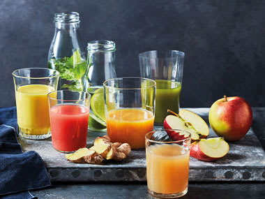 A selection of fresh juices