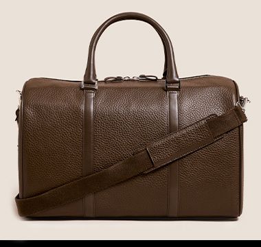 Brown leather holdall