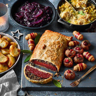 Plant Kitchen vegan beef wellington and all the trimmings