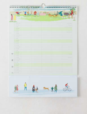 Calendrier Nuxe 2023 2022 Family Organiser - Contemporary Illustrated Family Life Design | M&S