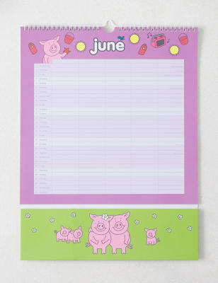 2022 Family Organiser - Fun Percy Pig™ Design with Monthly Activities   Stickers | MS