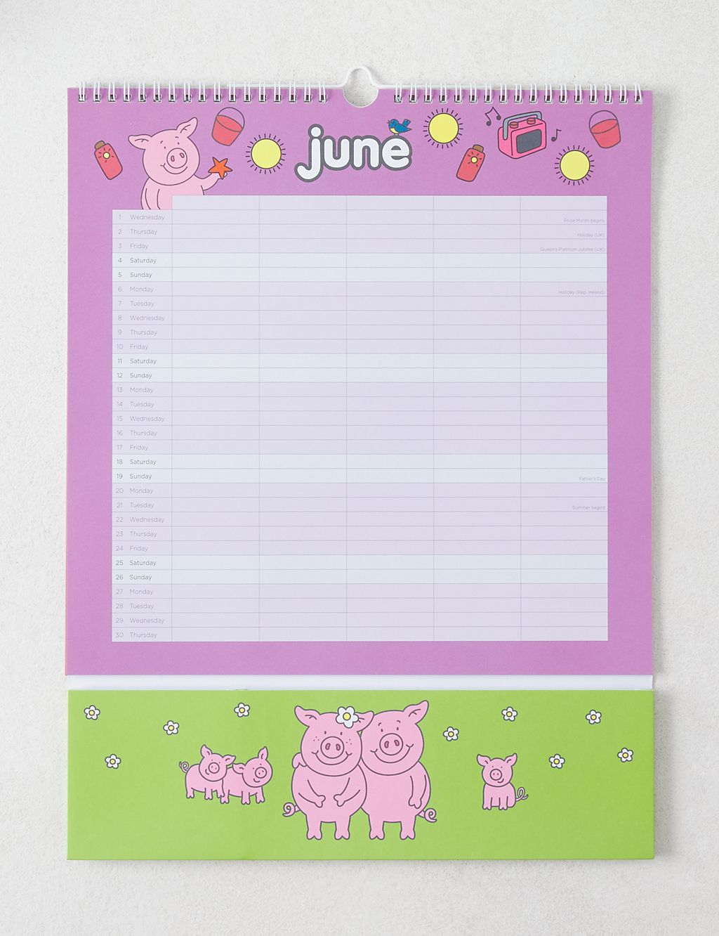 2022 Family Organiser - Fun Percy Pig™ Design with Monthly Activities & Stickers 2 of 7