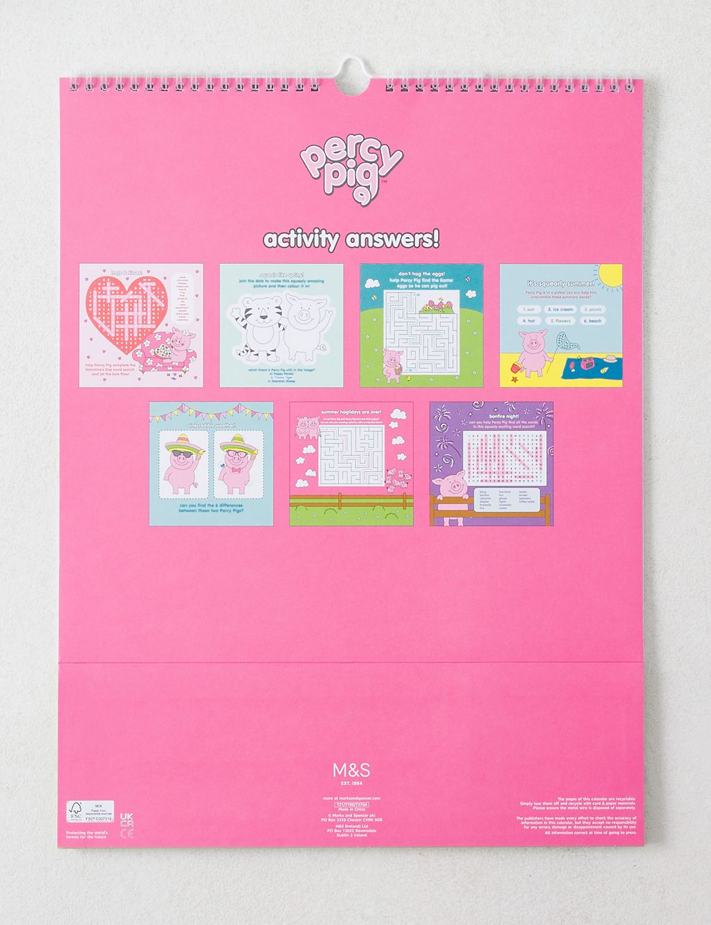 2022 Family Organiser - Fun Percy Pig™ Design with Monthly Activities & Stickers 5 of 7