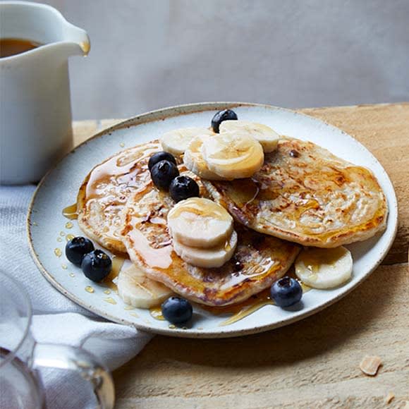 Blueberry and banana pancakes