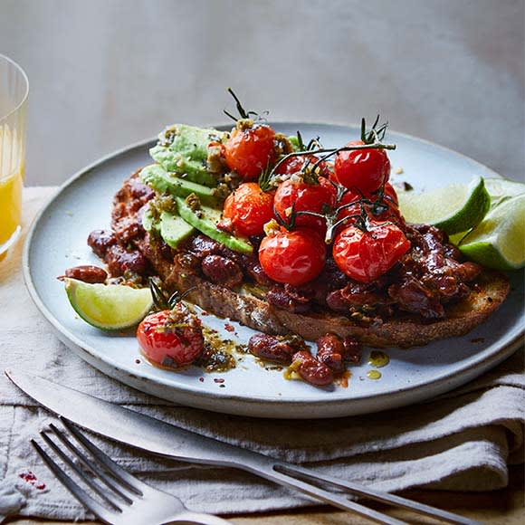 Mexican-inspired beans on toast