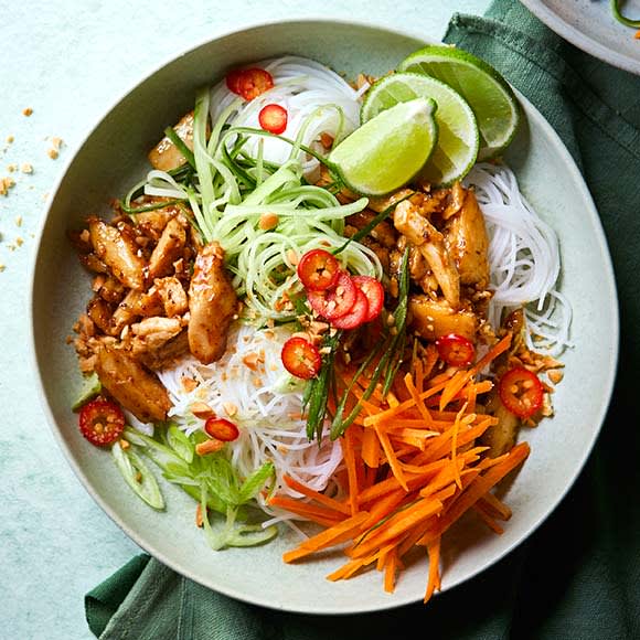 Vietnamese-style sticky noodle salad