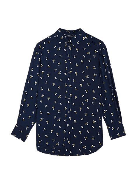 Bee-print longline shirt. Shop now