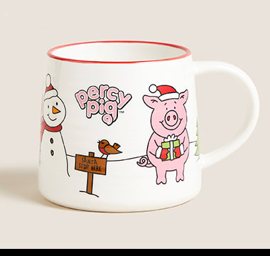 Percy Pig Christmas mug. Shop now