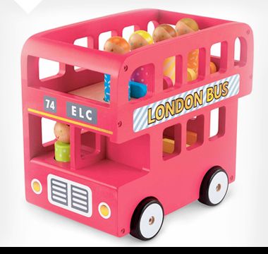 for 2 on Kids & Baby clothing wooden double decker bus toy. Shop now