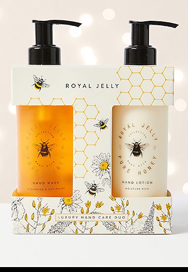 Royal Jelly hand wash and hand lotion set. Shop now