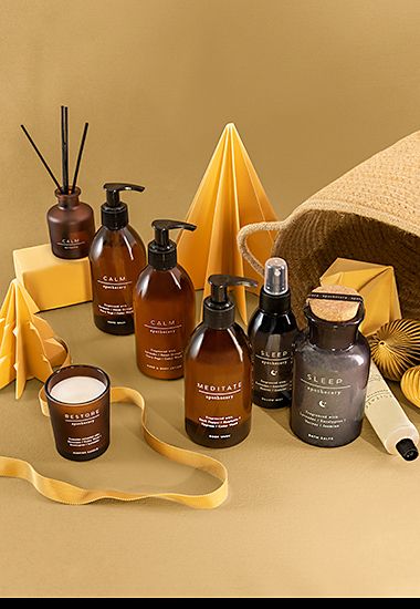 Apothecary fragrance gift set including candles and diffusers. Shop now